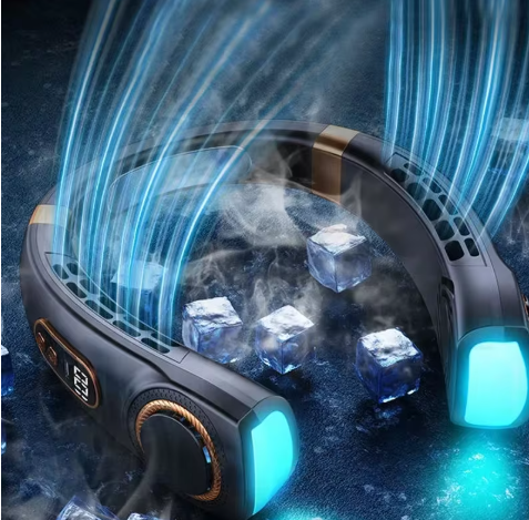 Windhaven™ AeroWrap Neck Fan — 360° Hands-Free Cooling Anywhere