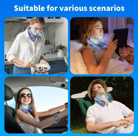 Windhaven™ AeroWrap Neck Fan — 360° Hands-Free Cooling Anywhere