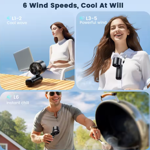 Windhaven FoldCore™ Turbo Fan — Pocket Power, 6-Speed Cooling